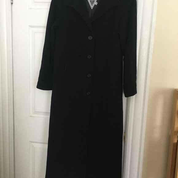 Marvin Richards black floor-length wool and cashmere jacket - Picture 2 of 5